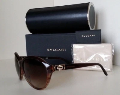 NWT AUTHENTIC BVLGARI BROWN GRADIENT 8116-B WOMENS SUNGLASSES. MADE IN: ITALY.  - Image 1 of 4