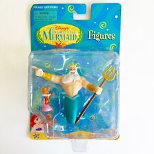 Vintage Mattel Disney Little Mermaid King Triton & Sea Horse Action Figure New