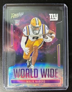 2024 Malik Nabers Prestige World Wide Case Hit SSP Rookie Trading Card Singles - Picture 1 of 2