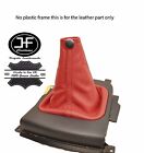 DARK RED  REAL LEATHER MANUAL GEAR GAITER FITS SSANGYONG KORANDO 2010-2017