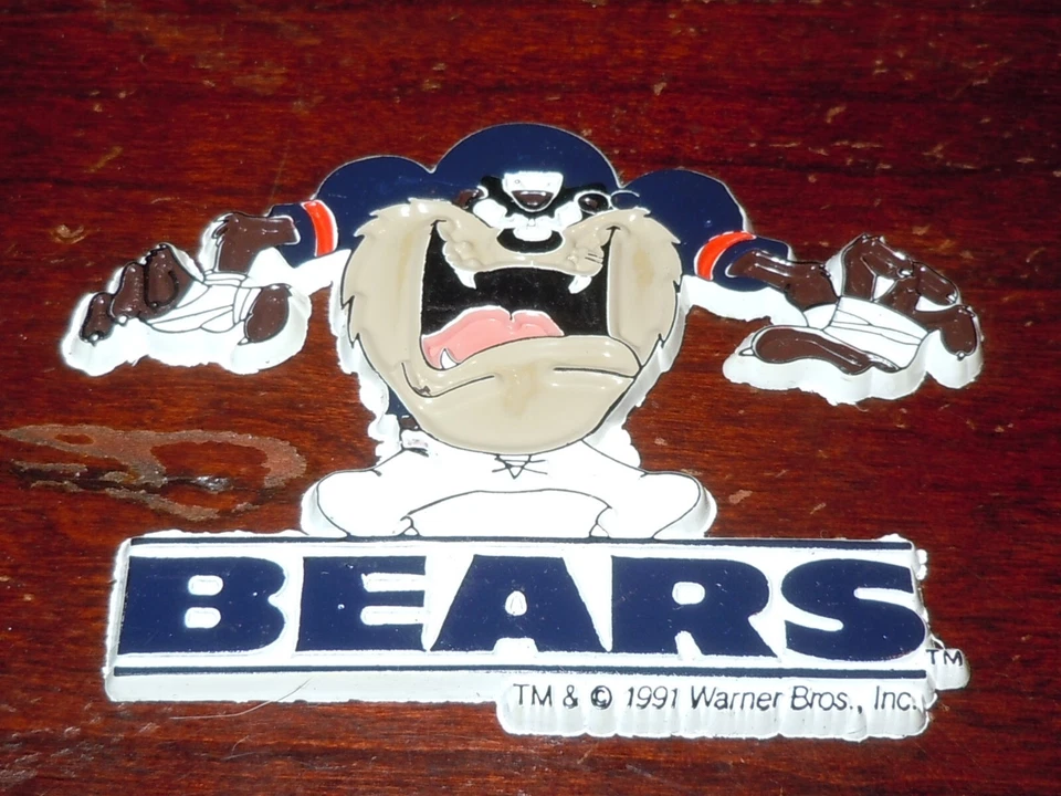 TAZ CHICAGO BEARS LOONEY TUNES Vintage NFL Fútbol IMÁN Clasificación Tablero Foto 1 de 1