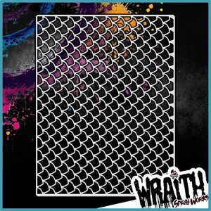 Fish Scales #5 - Modello di stencil aerografo riutilizzabile - Foto 1 di 4