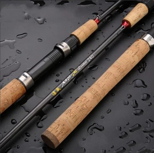 Fishing Rod Spinning Carbon Fiber 2 Section 5.91FT/1.8M Rod Portable Travel Rod - Picture 1 of 44
