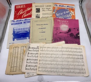 Vintage Sheet Music-various sheet music for music, clarinet accordion etc. - Bild 1 von 3