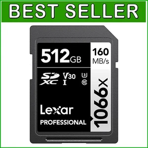 Professional 512GB SDXC Card - Reliable Storage for DSLR & Mirrorless Cameras - Photo 1 sur 10
