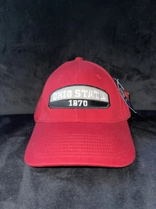 NWT Vintage 90s Ohio State Buckeyes Hat Cap Strapback OSU Red OSFM Dead Stock - Picture 1 of 6
