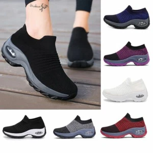 Hypersoft Damen-Laufschuhe Größe 8 leichte Sport-Outdoor-Sneaker schwarz - Bild 1 von 17