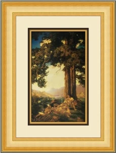 Maxfield Parrish Hilltop Custom Framed Print FREE SHIPPING - Picture 1 of 2