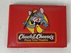 Chuck E Cheese Red Bi-Fold Wallet Vintage 1980 Pizza Time Theater Inc Kids 80’s