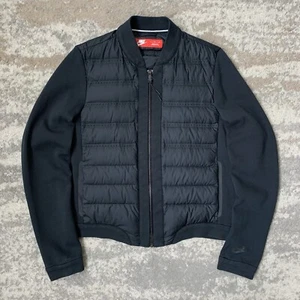 Nike Women’s Tech Fleece 800 Goose Down Aeroloft Bomber Jacket Black Large - Picture 1 of 12