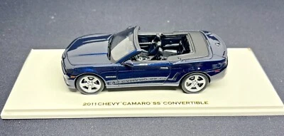 Coche modelo Camaro SS 2011 convertible 1:43 resina azul 101478 de colección de lujo Foto 1 de 4