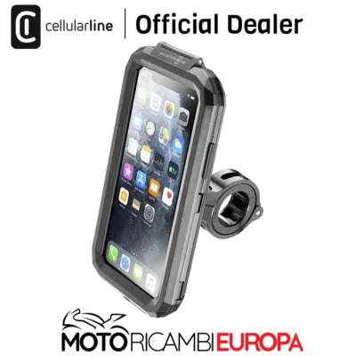Cellularline Icase IPHONE 11 Support Cellulaire Moto Guidon Tubulaire - Photo 1/4