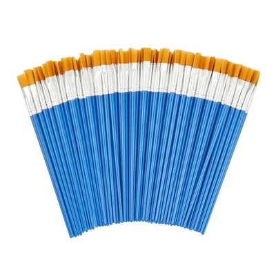 RELAXDAYS Pinsel Set Malpinsel Kunstpinsel Flachpinsel Schulpinsel 100x Kunsthaarpinsel