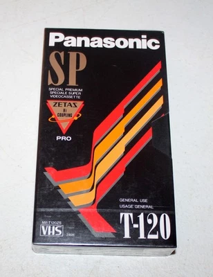 NUEVA Cinta VHS Panasonic T-120 en Blanco SP (Premium Especial) 6 Horas SELLADA Foto 1 de 2