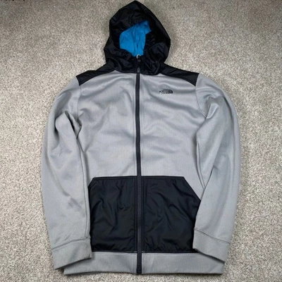 Chaqueta con capucha con cremallera completa North Face XL (18/20) negra gris azul para niños Foto 1 de 4