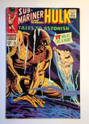 TALES TO ASTONISH #92 June 1967 Marvel 1st App of IT, Silver Surfer Appearance - Image 1 of 4