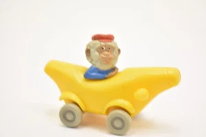 Vintage 1994 McDonald's Busy World of Richard Scarry MONKEY IN BANANA CAR Toy - Picture 1 of 2