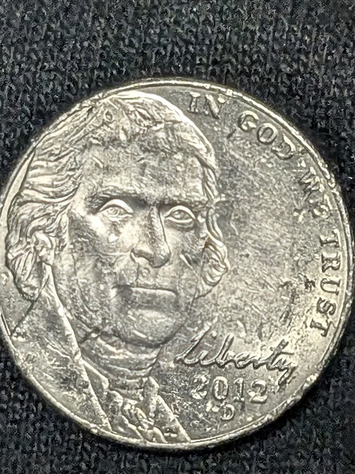 2012 D Jefferson Nickel/ Multiple Errors Coin  **RARE** - Image 1 of 3