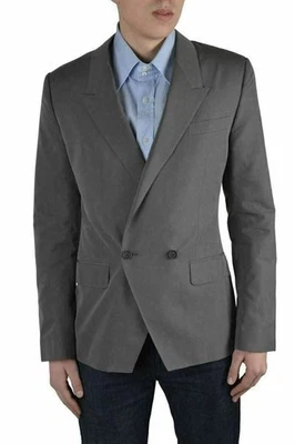 Blazer Dolce & Gabbana Para Hombre Gris Doble Pecho Seda Talla US 38 IT 48 Foto 1 de 3