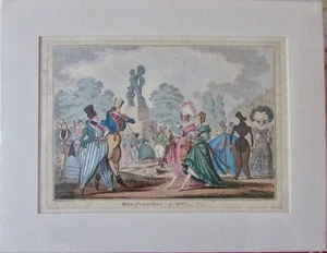 MONSTRUOSIDADES DE 1822 PT 5 G. CRUIKSHANK LITOGRAFÍA COLOREADA A MANO G. HUMPHREY - Imagen 1 de 3