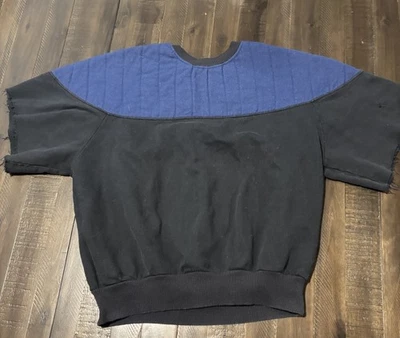 Sudadera De Colección Saks Fifth Avenue Azul Corte Manga Corta Cuello Redondo Grande Foto 1 de 4