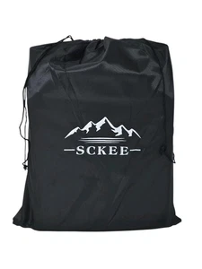 SCKEE ZDHWMT-01 16.5'' XL Portátil Alto Camping Inodoro + Tapa + Bolsa de Transporte Negro OB - Imagen 1 de 8