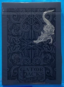 Black Gatorbacks Playing Card Deck~David Blaine~Free Shipping - Picture 1 of 2