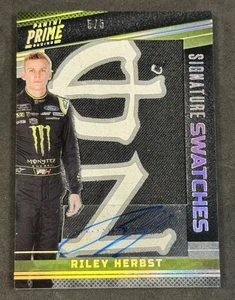 2023 Panini Prime Riley Herbst Signature Swatches Monster Logo Patch Auto 5/5 - Picture 1 of 3