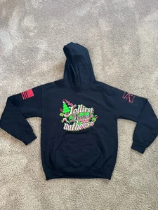 Sudadera con Capucha Estilo Grunt Negra Jolliest A**agujero Este Lado de la Nuthouse Talla Pequeña - Imagen 1 de 3