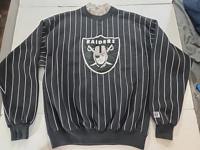 Sudadera De Colección Años 90 Raiders XL The Game Rayas Cuello Redondo Los Ángeles Oakland Foto 1 de 4