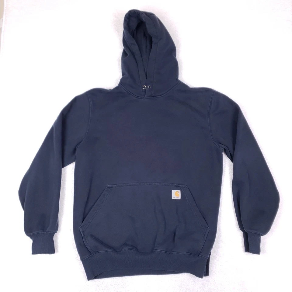 Sudadera con Capucha Carhartt Calce Suelto M Azul Marino Peso Pesado Ropa de Trabajo Pullover Bolsillo Canguro Foto 1 de 4