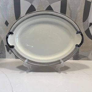 Vintage Taylor Smith & Taylor Premier Servierplatte Platinrand 13,5 Zoll lang - Bild 1 von 5