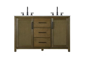 Elegant Lighting VF29554D Alina 54" - Hazel Oak - Picture 1 of 12