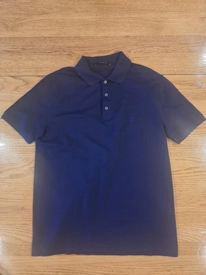 Camisa polo Louis Vuitton algodão azul pique tamanho médio usada/perfeito estado - Imagem 1 de 4