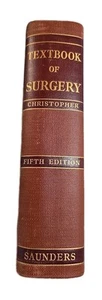 VG+ A Textbook of Surgery Christopher 1949 Antique Medical Book Illustrated - Picture 1 of 8