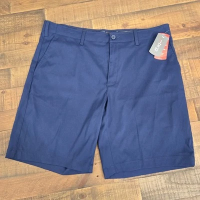 Shorts masculino novo com etiquetas Academy BCG atlético golfe desempenho - Tamanho 38 azul marinho escuro  - Imagem 1 de 4