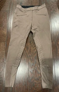 Halter Ego Perfection Womens Full Seat Riding Breeches Pants Size 30 Taupe - Picture 1 of 9