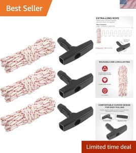 Complete 3-Pcs Pull Cord Replacement Kit - 10ft High Strength Rope with Handles - Picture 1 of 8