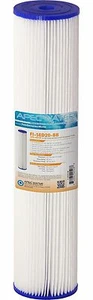 Filtro de agua de sedimentos reutilizable y plisado APEC 20" x 4,5" azul grande para toda la casa - Imagen 1 de 2