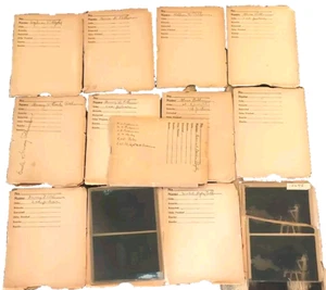 Lot 13 Glass Dry Plate Negatives Identified Family Members Nyack NY Early 1900s - Picture 1 of 8
