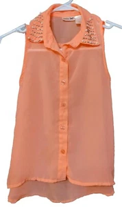 Girls Scooter Brown Blouse Size S(7/8) - Picture 1 of 1