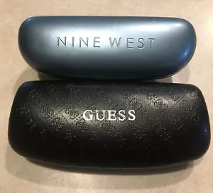Designer Glasses Cases Clamshell Hard Brand name Guess Nine West - Picture 1 of 6