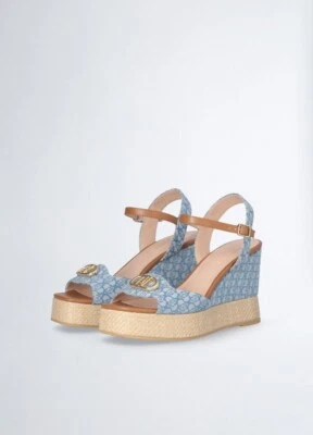 Liujo Donna Sandali zeppa in denim monogram - Immagine 1 di 4