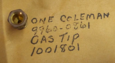 COLEMAN ORIFICE BRASS LP GAS TIP 9960-0861 - Image 1 of 3