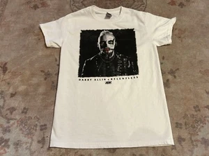 Rare Darby Allin White T Shirt AEW Wrestling Adult Small Relentless - Picture 1 of 9