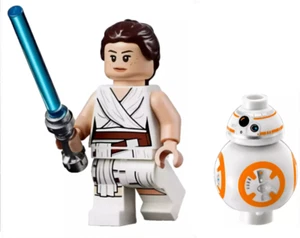 Lego Star Wars Rey & BB-8 Astromech Droid Minifigure White Robes 75250 75284 NEW - Picture 1 of 1