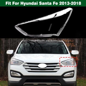 Left Headlight Lens Cover Shell Lampshade + Glue For Hyundai Santa Fe 2013-2018 - Foto 1 di 12