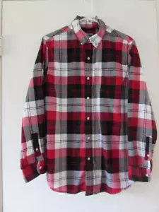 CHAPS Herren rot, weiß, schwarz kariert Shirt, Größe Medium (NEU OHNE ETIKETT) - Bild 1 von 1