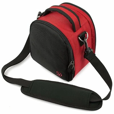Red Nylon DSLR Camera Crossbody Bag With Hand Strap For Nikon D850 D810A D810 - Image 1 of 4