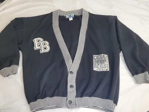 Vintage Bugle Boy Men's Cardigan College Collection Sweater Button Up Sz Medium - Picture 1 of 9